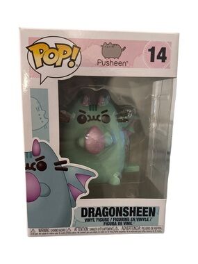 Funko Pusheen Dragonsheen Vinyl Figure - Mint Green & Pink Accents